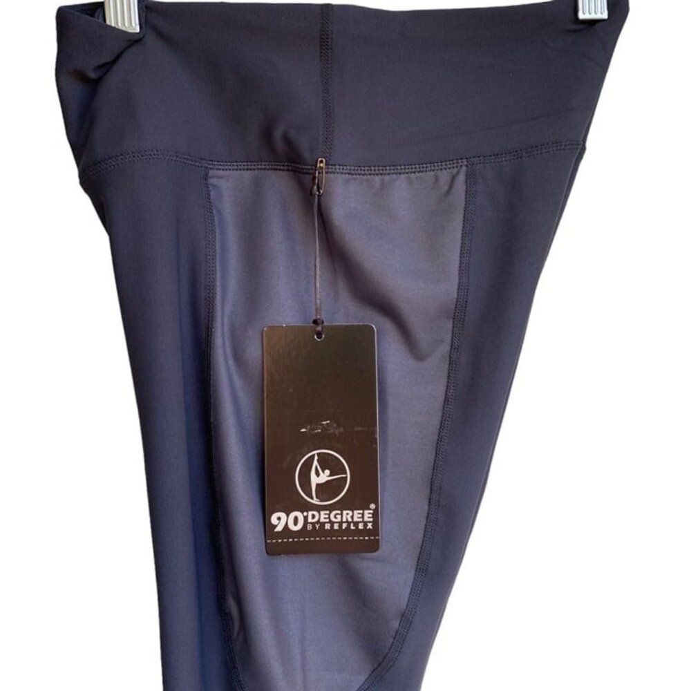 90 Degree By Reflex Capri Leggings Size Small Gunmetal Gray CW66770 NWT $78 - Picture 7 of 11